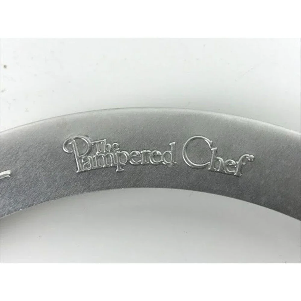 The Pampered Chef Baking 10 inch Pie Crust Shield Silver Made In USA Ships Fast